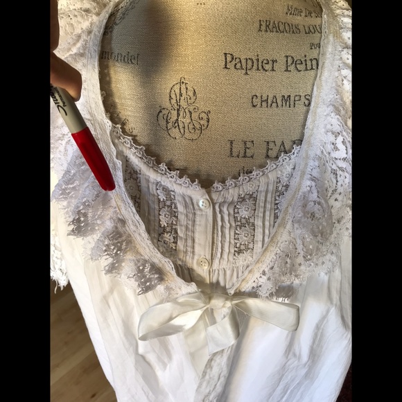 KATHERINE HARESTAD for WHITE ROSE DESIGNS of No. CAL White Lacy BedCoat … - Picture 5 of 14
